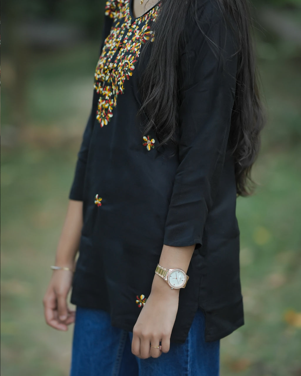 Chikankari Short Kurti
